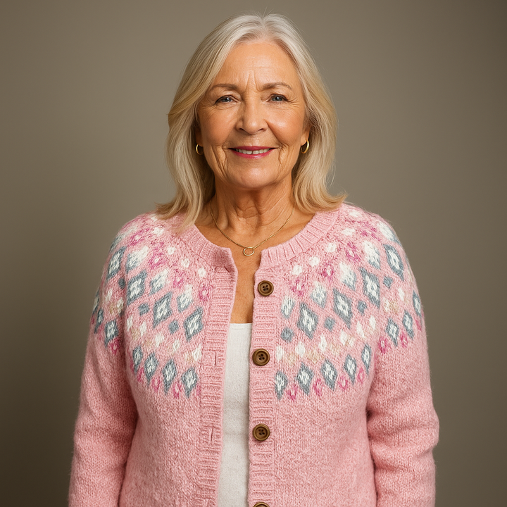 Lysa & Co - Cozy Pink Wool Cardigan