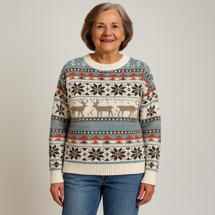 Lysa & Co – Crimson Hearth Knit Sweater