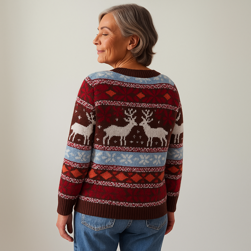Lysa & Co – Crimson Hearth Knit Sweater