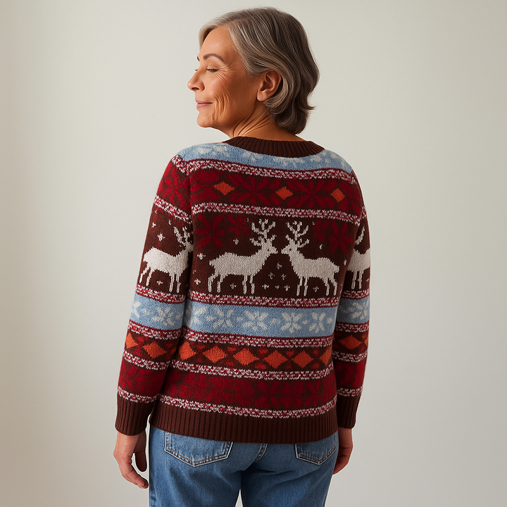 Lysa & Co – Crimson Hearth Knit Sweater