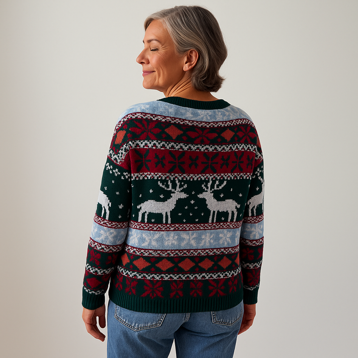 Lysa & Co – Crimson Hearth Knit Sweater