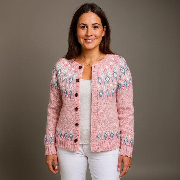 Lysa & Co - Cozy Pink Wool Cardigan