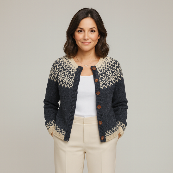 Lysa & Co - Classic Vintage Wool Knit Cardigan