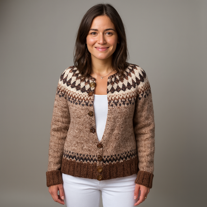Lysa & Co - Retro Icelandic Wool Cardigan