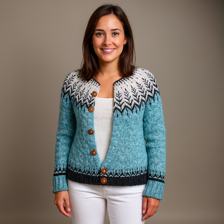 Lysa & Co - Retro Icelandic Wool Cardigan
