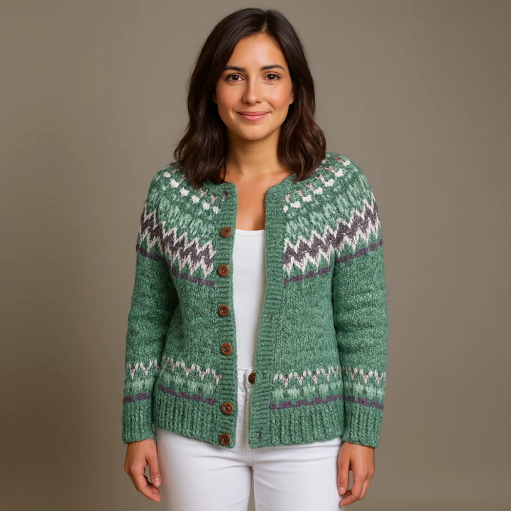 Lysa & Co - Retro Icelandic Wool Cardigan