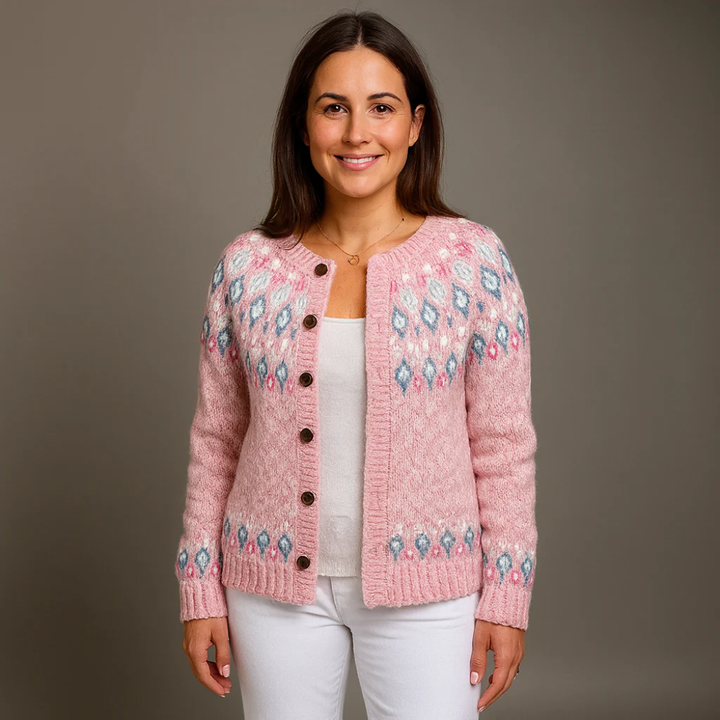 Lysa & Co - Cozy Pink Wool Cardigan