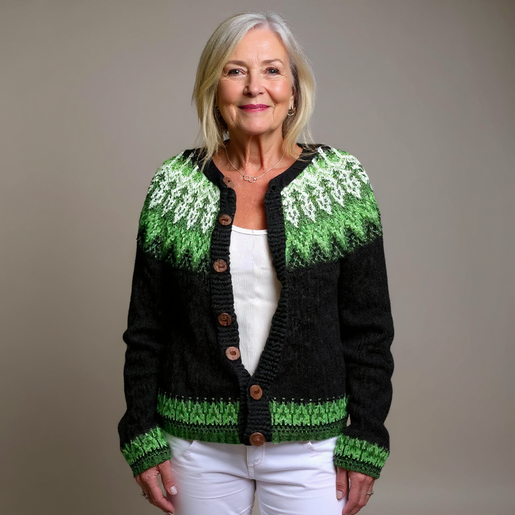 Lysa & Co  - Retro Icelandic Wool Cardigan
