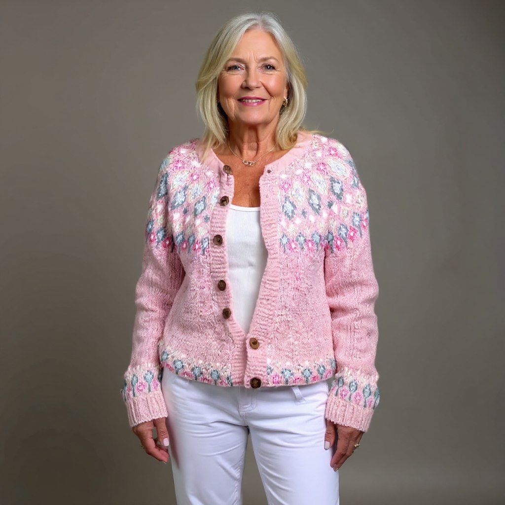 Lysa & Co - Cozy Pink Wool Cardigan