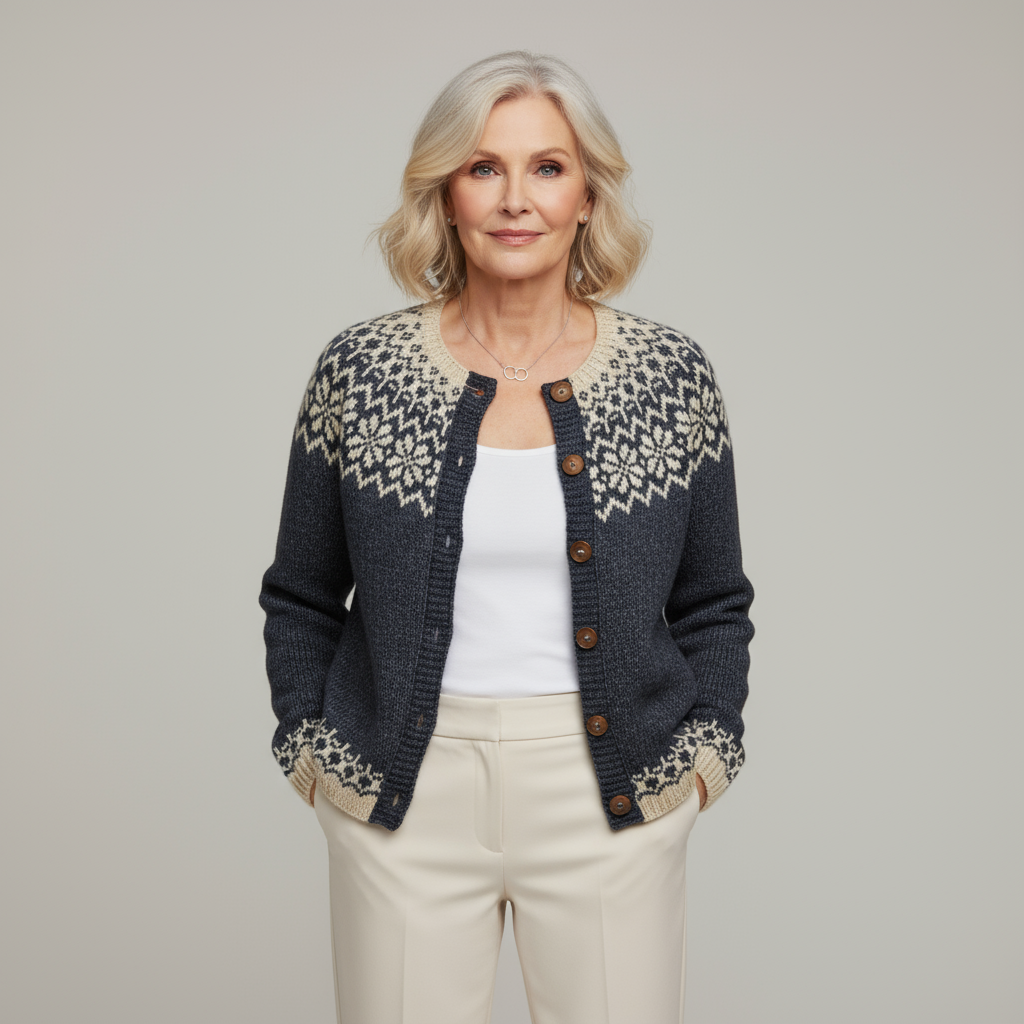 Lysa & Co- Classic Vintage Knit Wool Cardigan