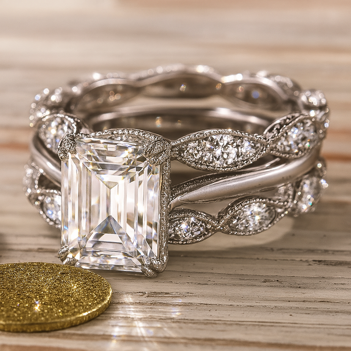 Vintage hopea kynttilärengas